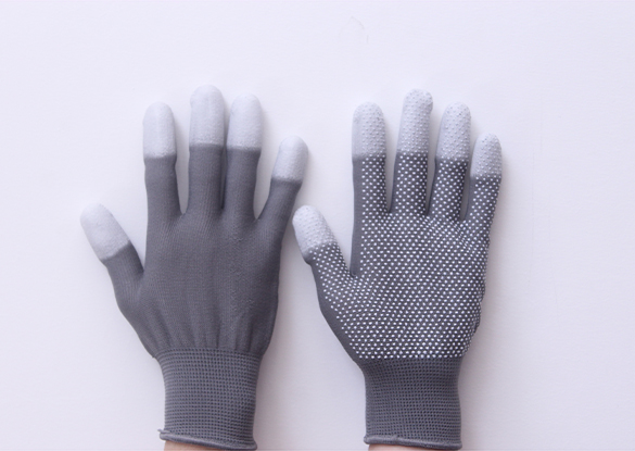 纯色点珠涂指灰