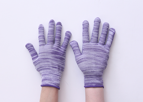 条纹尼龙点珠紫